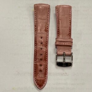 TechnoMarine pink watch strap, stamped Louisiana Alligator Handmade, 17R